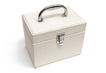 white casket with handle