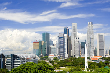 Naklejka premium singapore cityscape