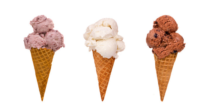 Naklejki three ice cream cones