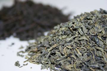 black and green tea