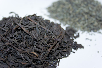 black and green tea