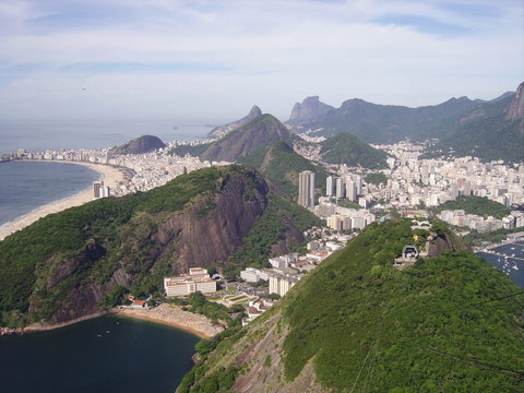 Brésil -vue de Rio de Janeiro depuis le  Pain de Sucre