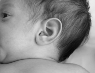 baby head close-up