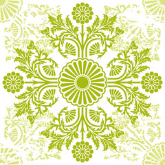 Abstract Grunge Floral Background