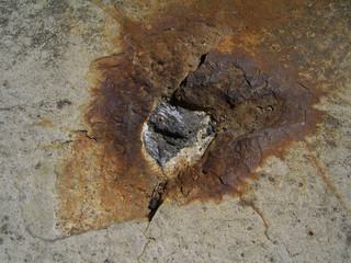 surface from old (more 20 years) concrete with damages
