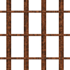 jail window with rusty bars