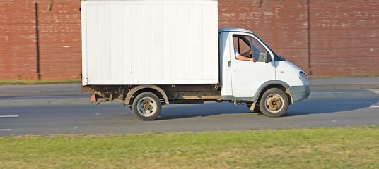 blank white  delivery cargo truck 2