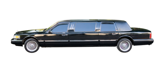 american limousine for weddinds - isolated with clipping paths