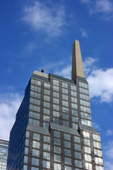 Fototapeta na wymiar Glass highrise building in midtown Manhattan, New York.