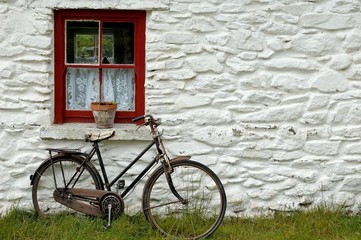 Fototapeta na wymiar dom i rower