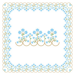 Floral border, illustration