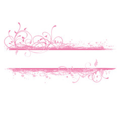 Pink design element, banner illustration
