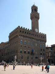 Palazzo della Signoria nella piazza della Signoria di Firenze