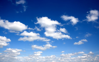 Blue sky with clouds.