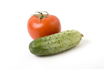 tomato and cucumber