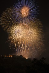 Multiple explosion over castle Spilberk