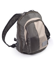 Small modern backpack isolated over white background