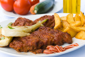 Marinierte,gebratene rippen - Rib eye 3