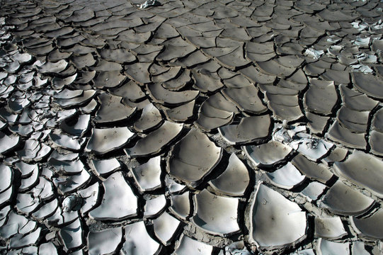 Dried mud from the rio Grande river.
