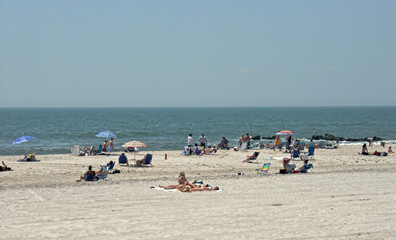 Various People on the Beach