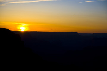 Sunset vista of Grand Canyon National Park, Arizona, USA
