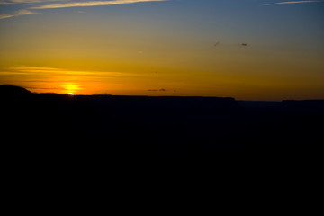 Sunset vista of Grand Canyon National Park, Arizona, USA