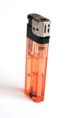 Lighter close up on white background