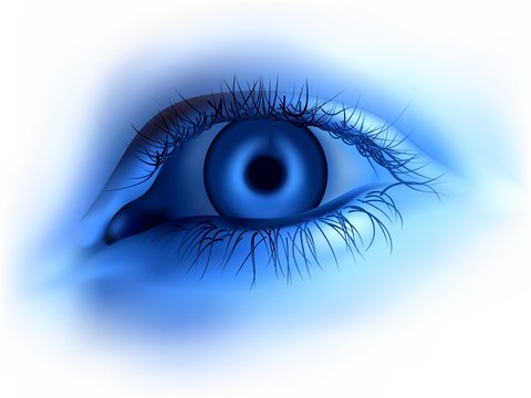 Blue human eye - Highly detailed illustration