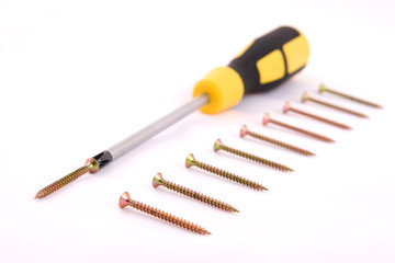 screwdriver and screws