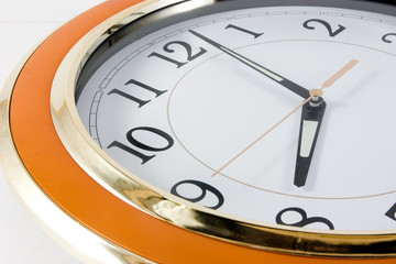 Close-up of wall clock.