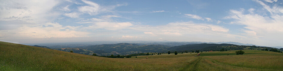 panoramic view from the top of Rajac mountain