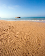 Wide Angle View of Mulberry Harbor on Normandy beach