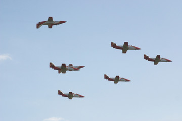 in the air