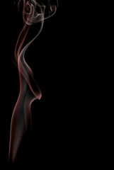 Obraz premium Smoke wave / line on black background .