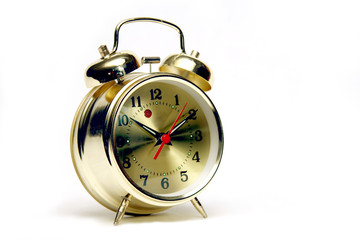 Despertador em fundo branco