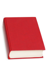 Red book isolated on the white  background