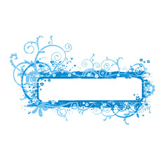 Blue banner illustration with copy-space