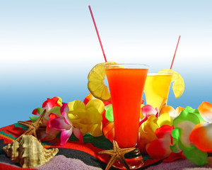 cocktails en bord de plage