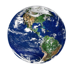 globe isolated on pure white background