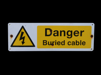buried cable sign
