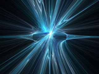 Blue supernova explosion 3D