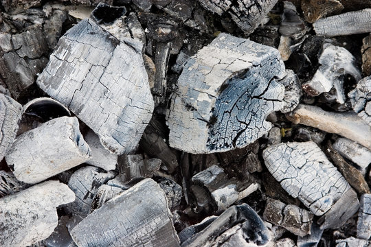 Close up of coals.