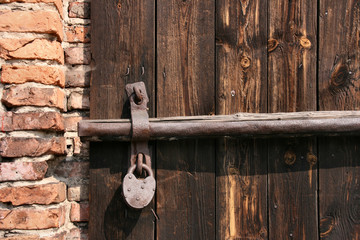 Vintage padlock closed