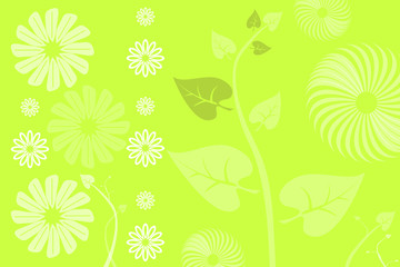 Flower background abstract green illustration