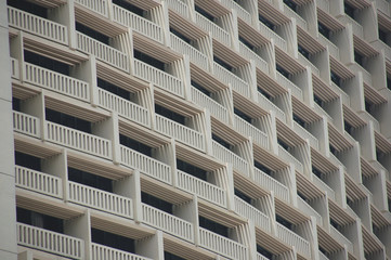 abstract of a hotel exterior