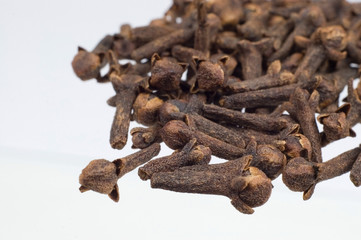 cloves on white background close up/ macro