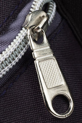 nylon/ metal zip close up on a bag © EW CHEE GUAN