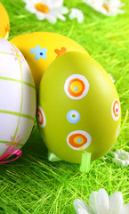 decorated colorful easter eggs