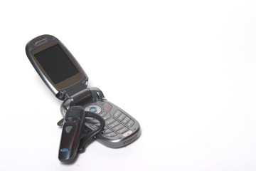 Cell phone with bluetooth headset