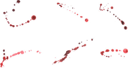 6 Blood stains in vector format